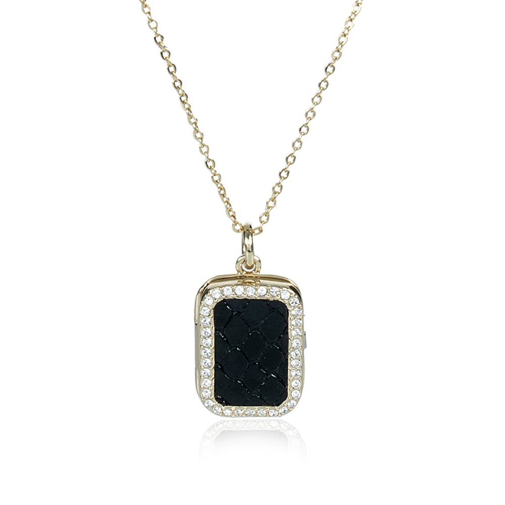 Brahmin | Women's Crystal Locket Necklace Black Fairhaven