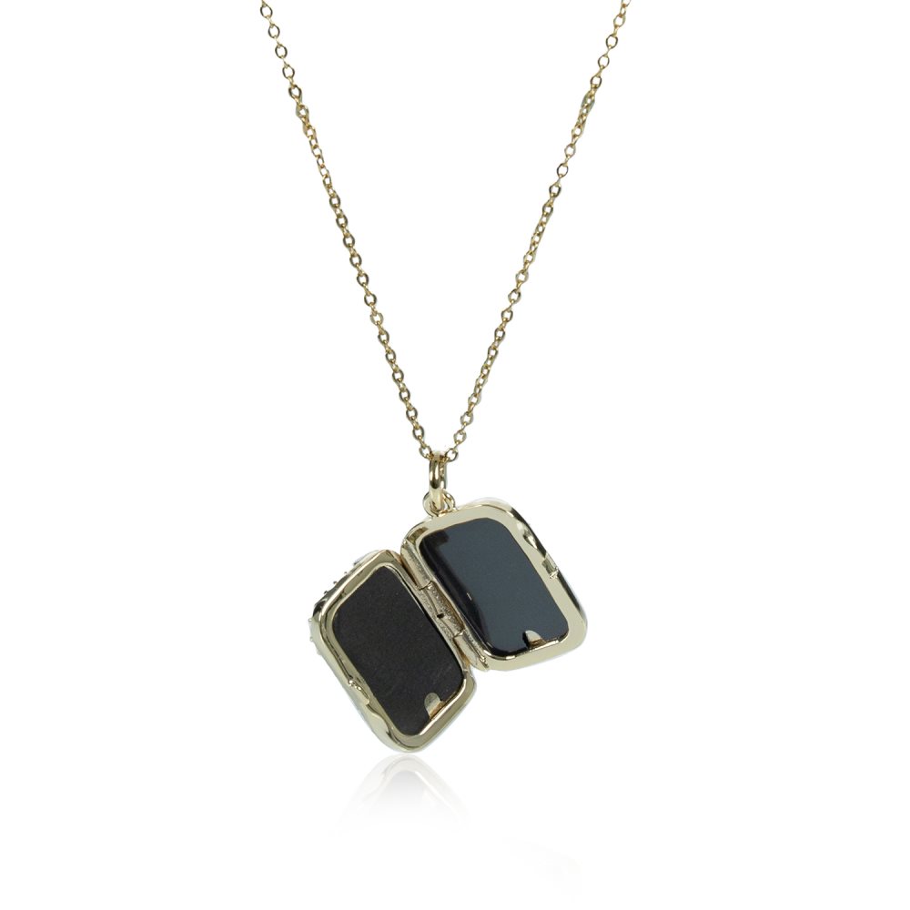 Brahmin | Women's Crystal Locket Necklace Black Fairhaven