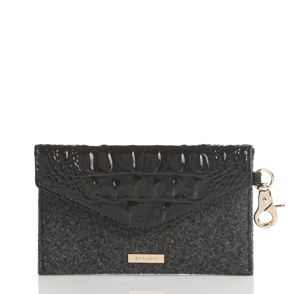 Brahmin | Women's Mini Envelope Case Charcoal Jamestown