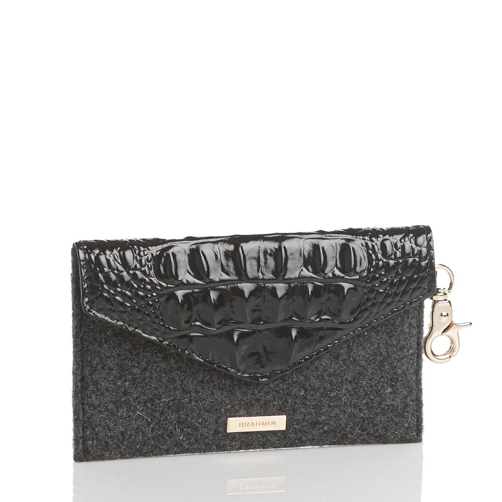 Brahmin | Women's Mini Envelope Case Charcoal Jamestown