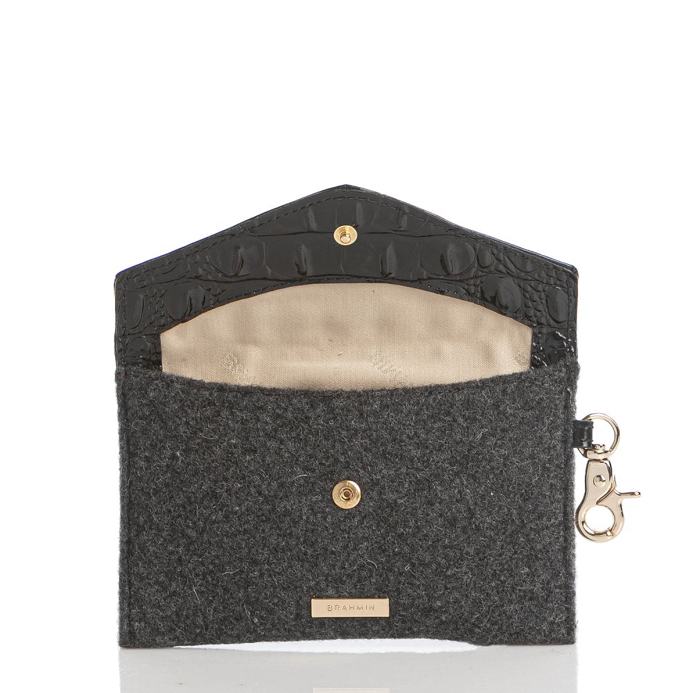 Brahmin | Women's Mini Envelope Case Charcoal Jamestown