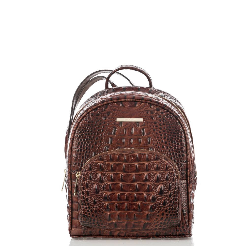 Brahmin | Women's Mini Dartmouth | Brown Leather Mini Backpack
