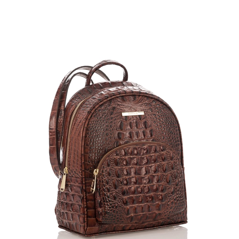 Brahmin | Women's Mini Dartmouth | Brown Leather Mini Backpack