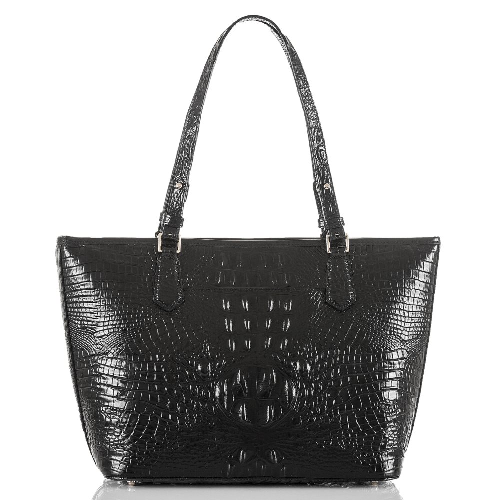 Brahmin | Women's Medium Asher | Black Leather Tote Handbag