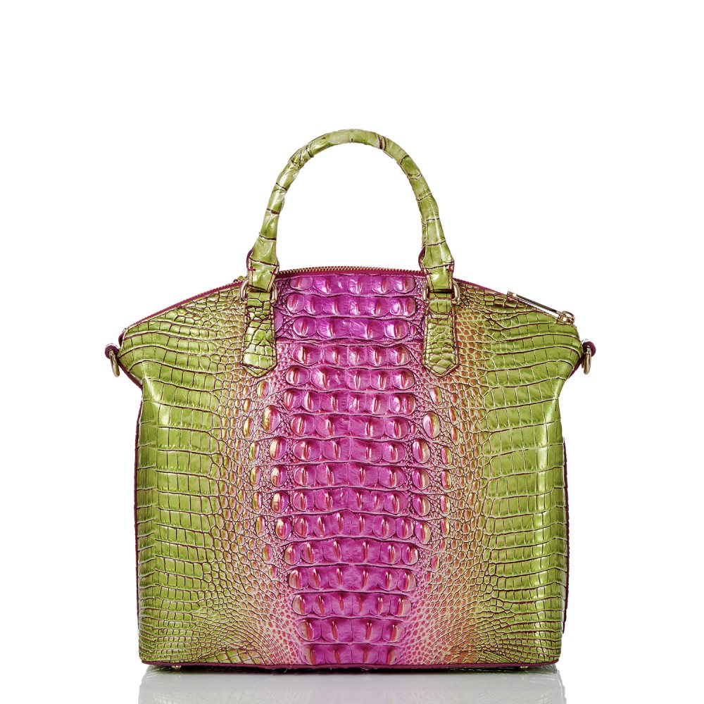 Brahmin | Women's Large Duxbury Satchel Limeade Ombre Melbourne