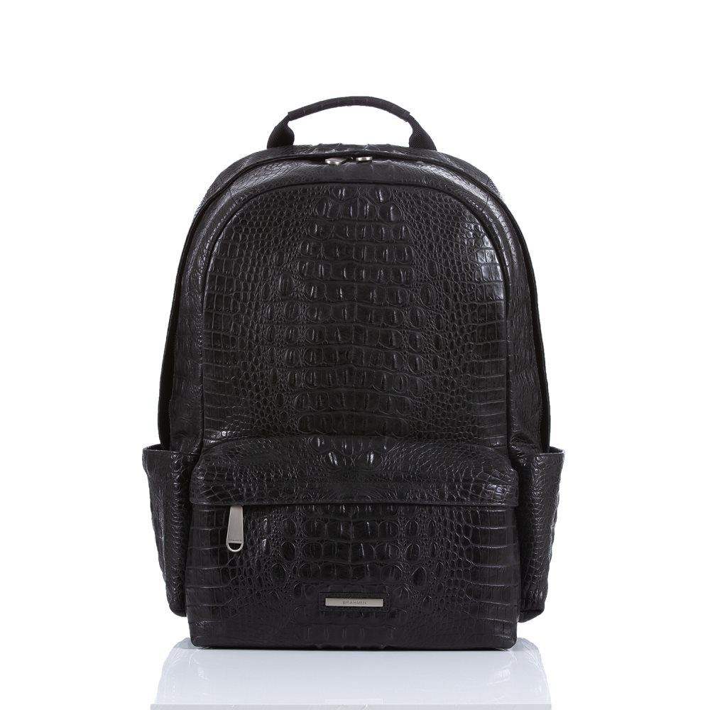 Brahmin | Men's Lucas Black Leather Backpack | Black Canyon - Click Image to Close