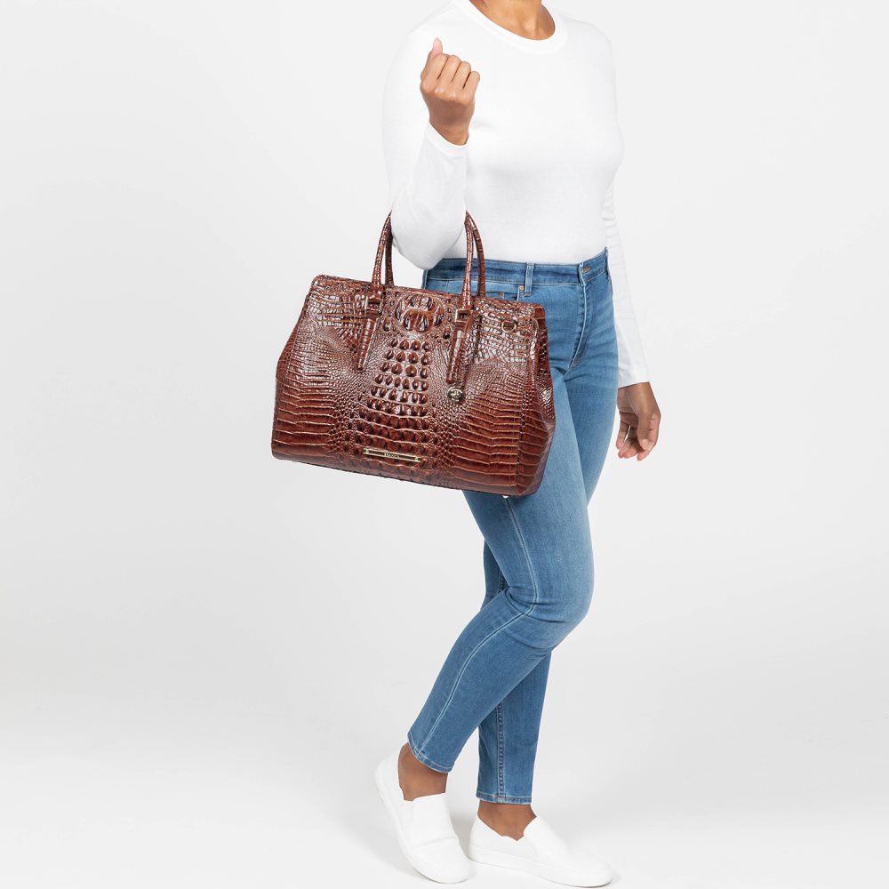 Brahmin | Women's Finley Carryall Cocoa Ombre Melbourne