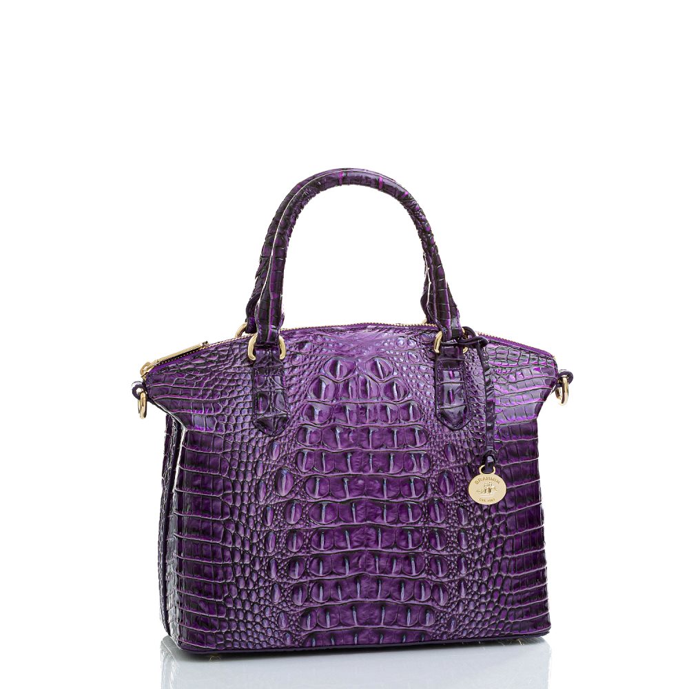 Brahmin | Women's Purple Leather Duxbury Satchel | Ultraviolet Ombre