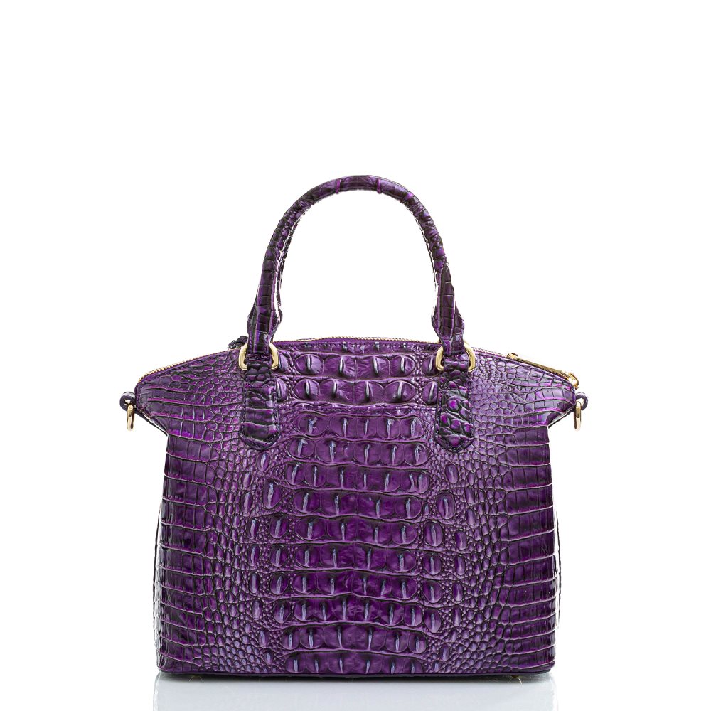 Brahmin | Women's Purple Leather Duxbury Satchel | Ultraviolet Ombre