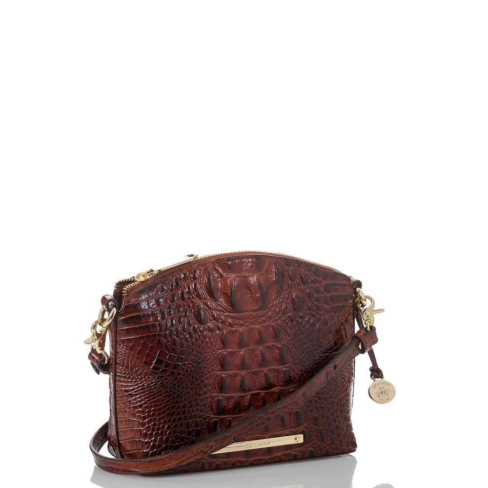 Brahmin | Women's Mini Duxbury | Mini Brown Leather Satchel Handbag