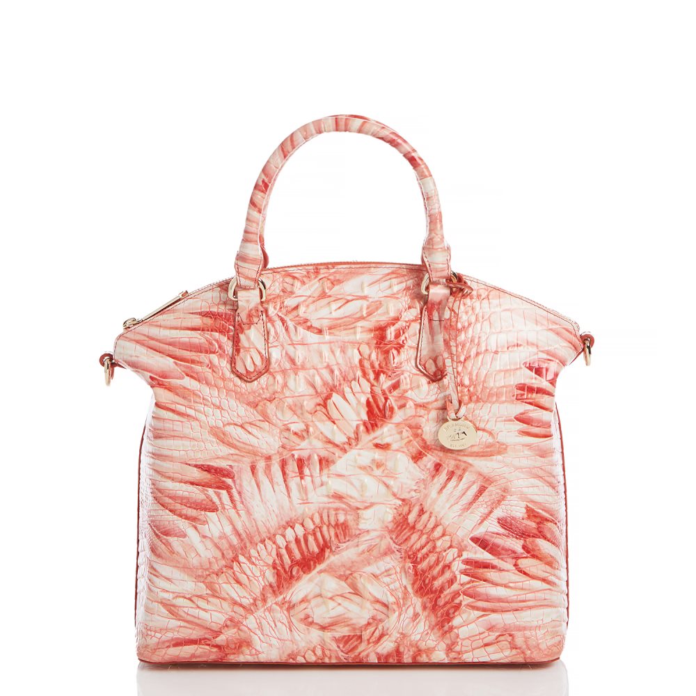 Brahmin | Women's Large Duxbury Satchel Pink Flamingo Melbourne - Click Image to Close