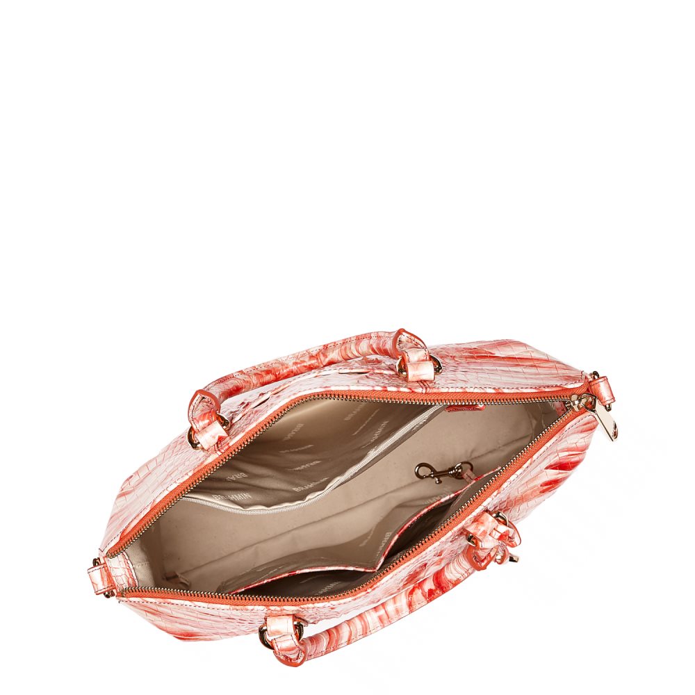 Brahmin | Women's Large Duxbury Satchel Pink Flamingo Melbourne