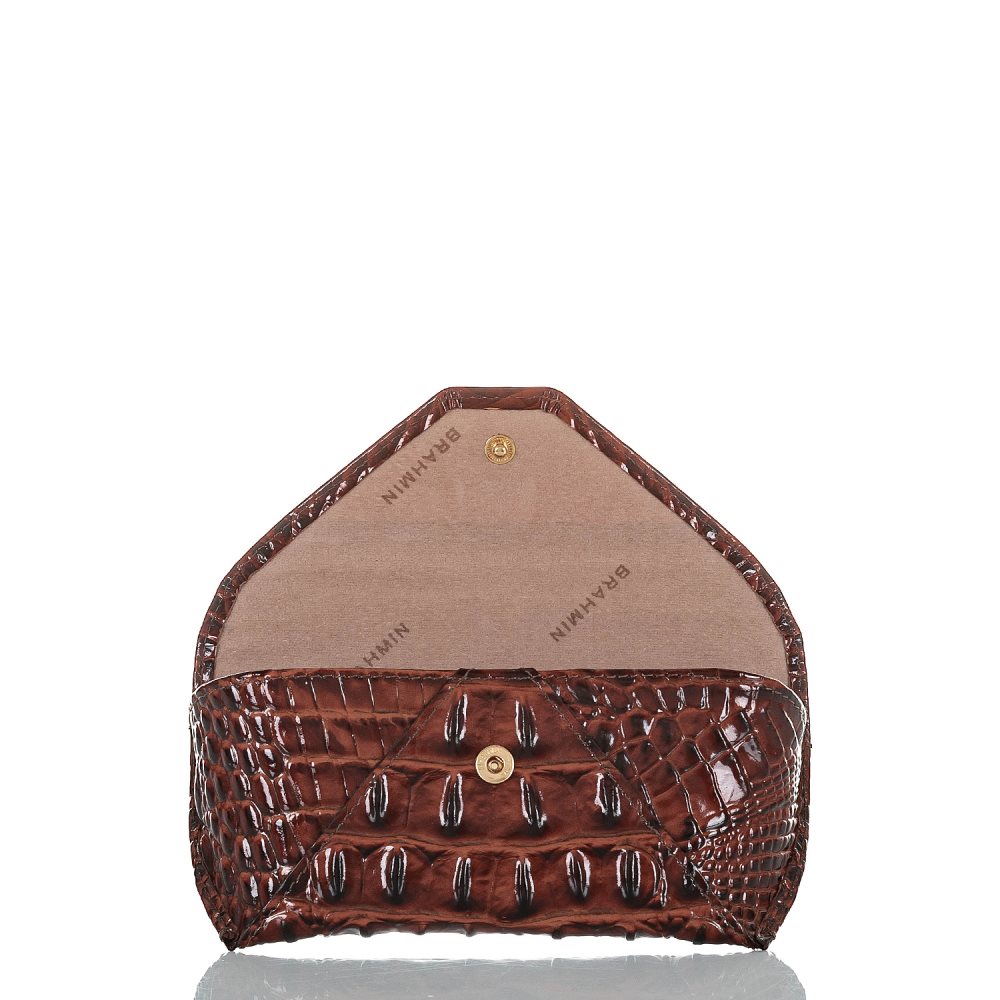 Brahmin | Women's Designer Leather Eyeglass Case | Pecan Melbourne