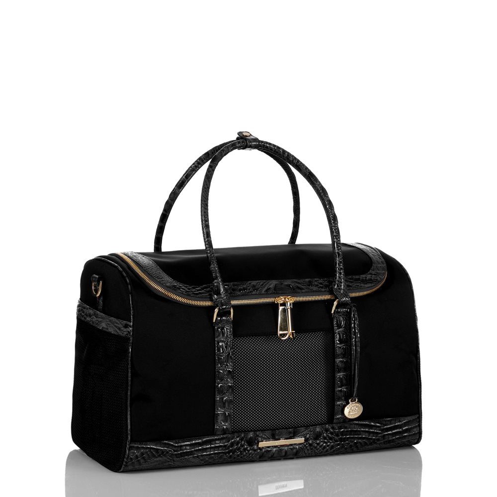 Brahmin | Women's Designer Leather Pet Carrier | Black Melbourne