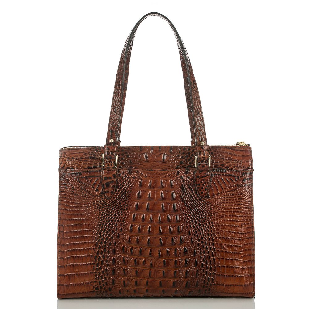 Brahmin | Women's Anywhere Leather Tote Handbag | Pecan Melbourne