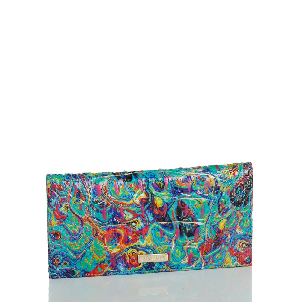 Brahmin | Women's Cordelia Checkbook Blue Ammolite Melbourne