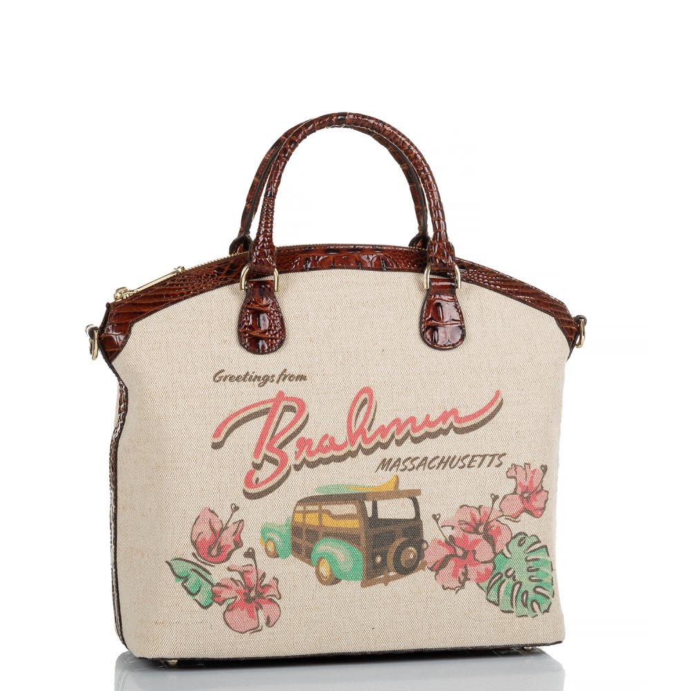 Brahmin | Women's Large Duxbury Satchel Pecan Pipa