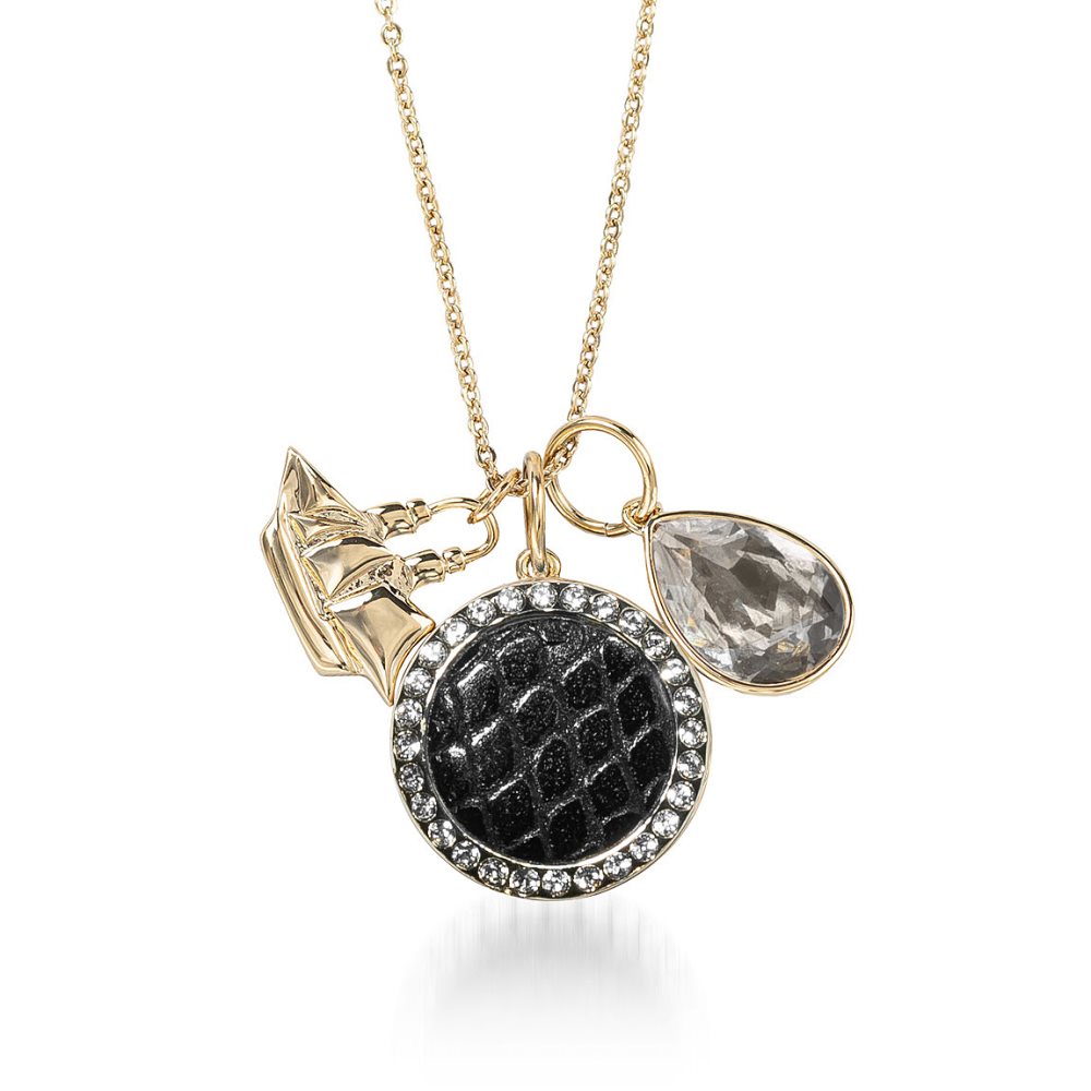 Brahmin | Women's Crystal Charm Necklace Black Fairhaven - Click Image to Close