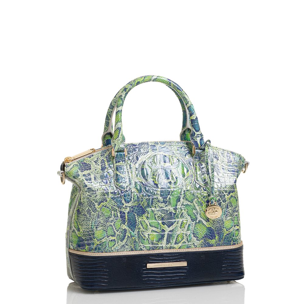 Brahmin | Women's Duxbury Satchel Green Viper Mackay