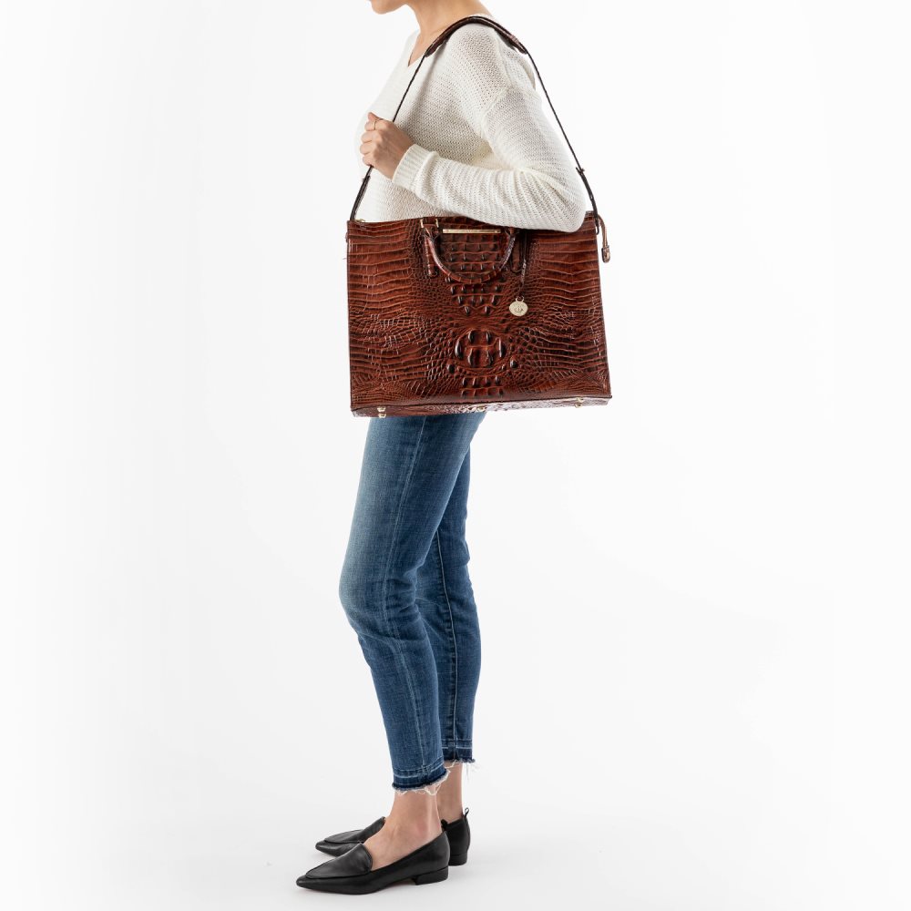 Brahmin | Women's Business Tote Whiskey Topsail