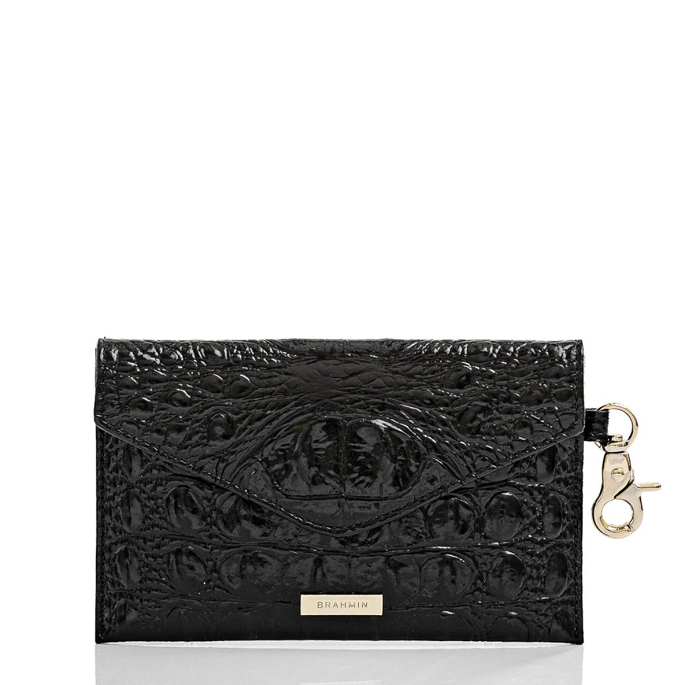 Brahmin | Women's Mini Envelope Case Black Melbourne - Click Image to Close