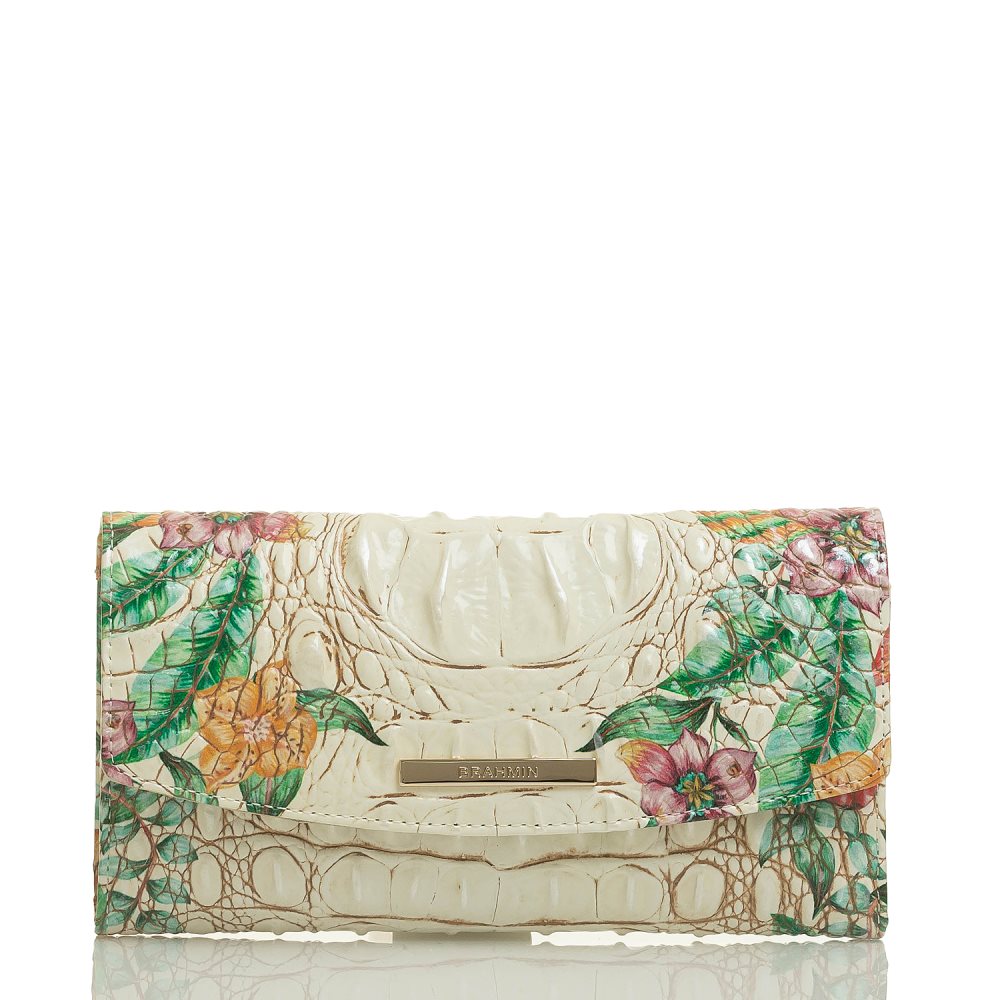 Brahmin | Women's Modern Checkbook Wallet Ivory Tahiti