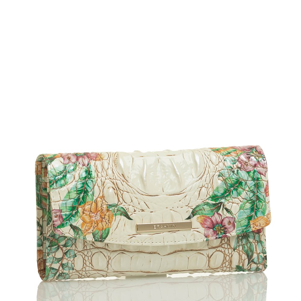 Brahmin | Women's Modern Checkbook Wallet Ivory Tahiti