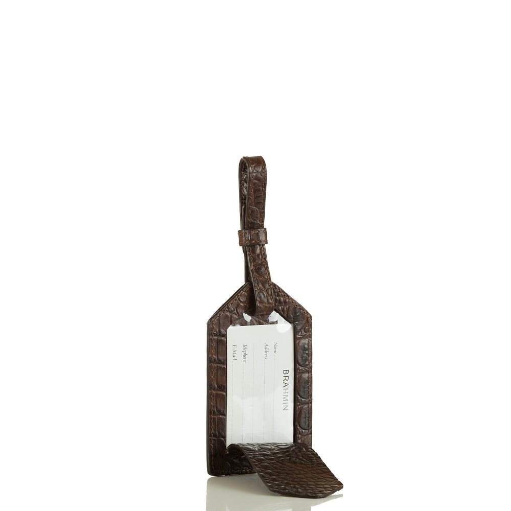 Brahmin | Men's Mens Luggage Tag Cocoa Brown Vintage Melbourne