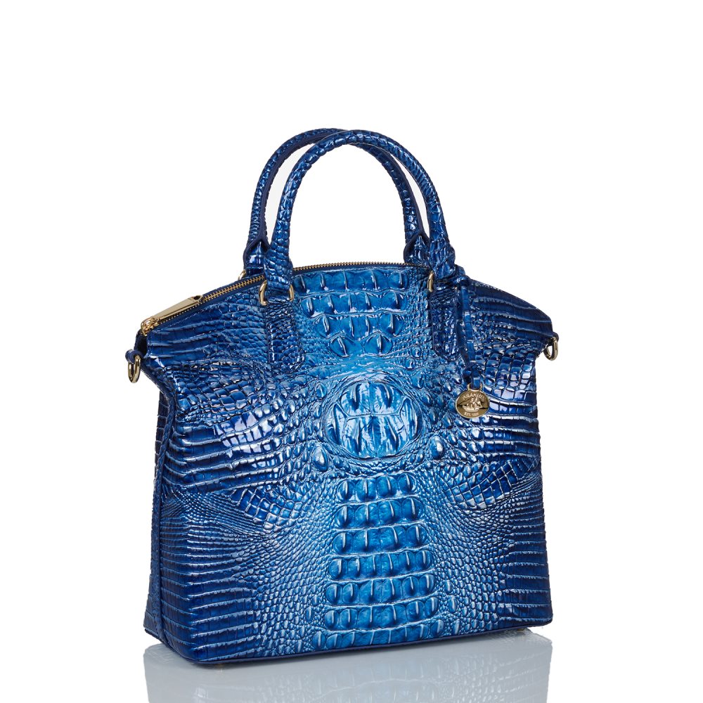 Brahmin | Women's Large Duxbury Satchel Vista Blue Ombre Melbourne