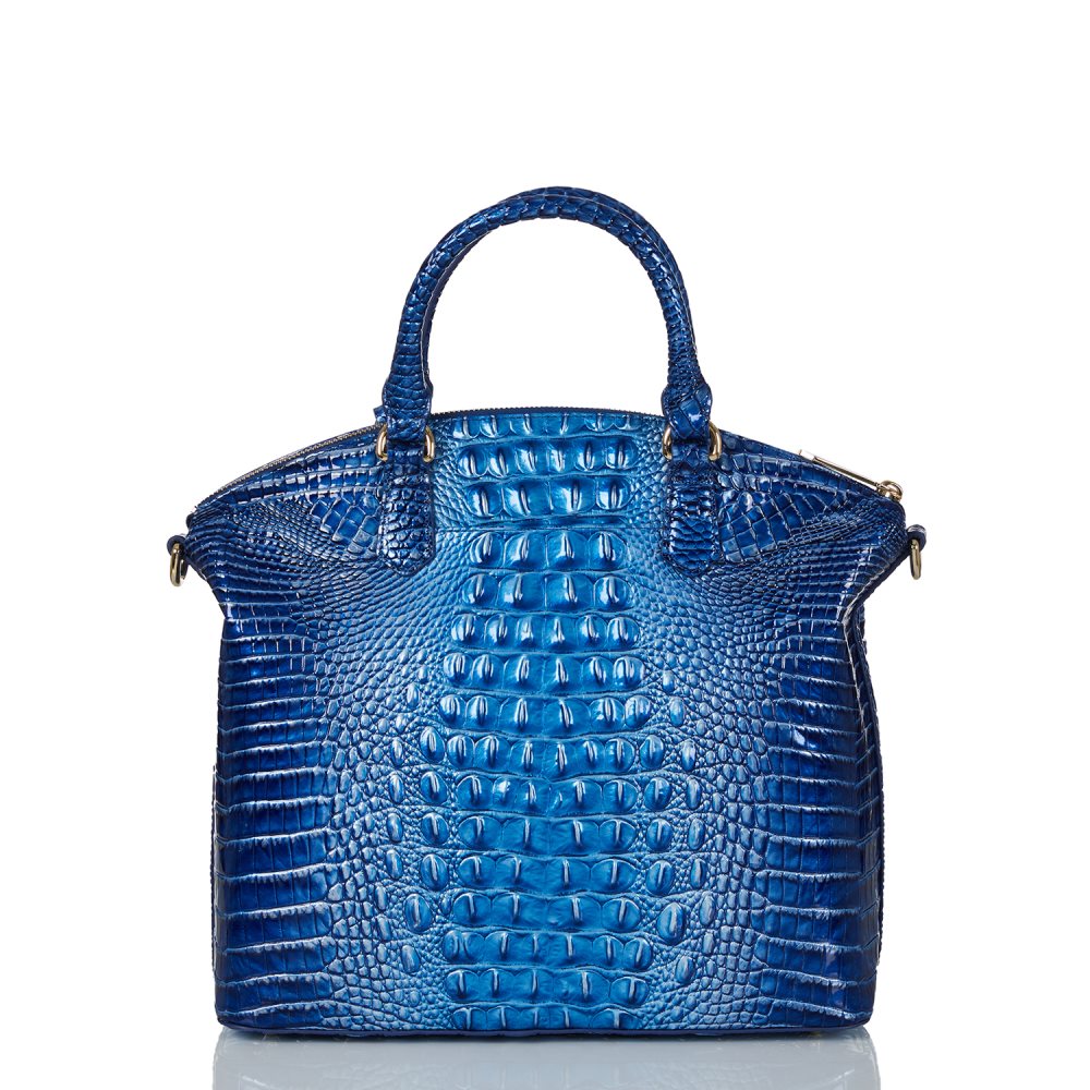 Brahmin | Women's Large Duxbury Satchel Vista Blue Ombre Melbourne