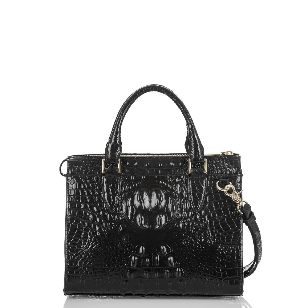 Brahmin | Women's Anywhere Convertible Black Satchel Handbag