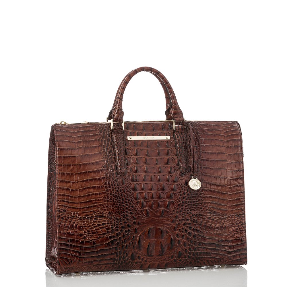 Brahmin | Women's Business Tote Bag | Pecan Melbourne