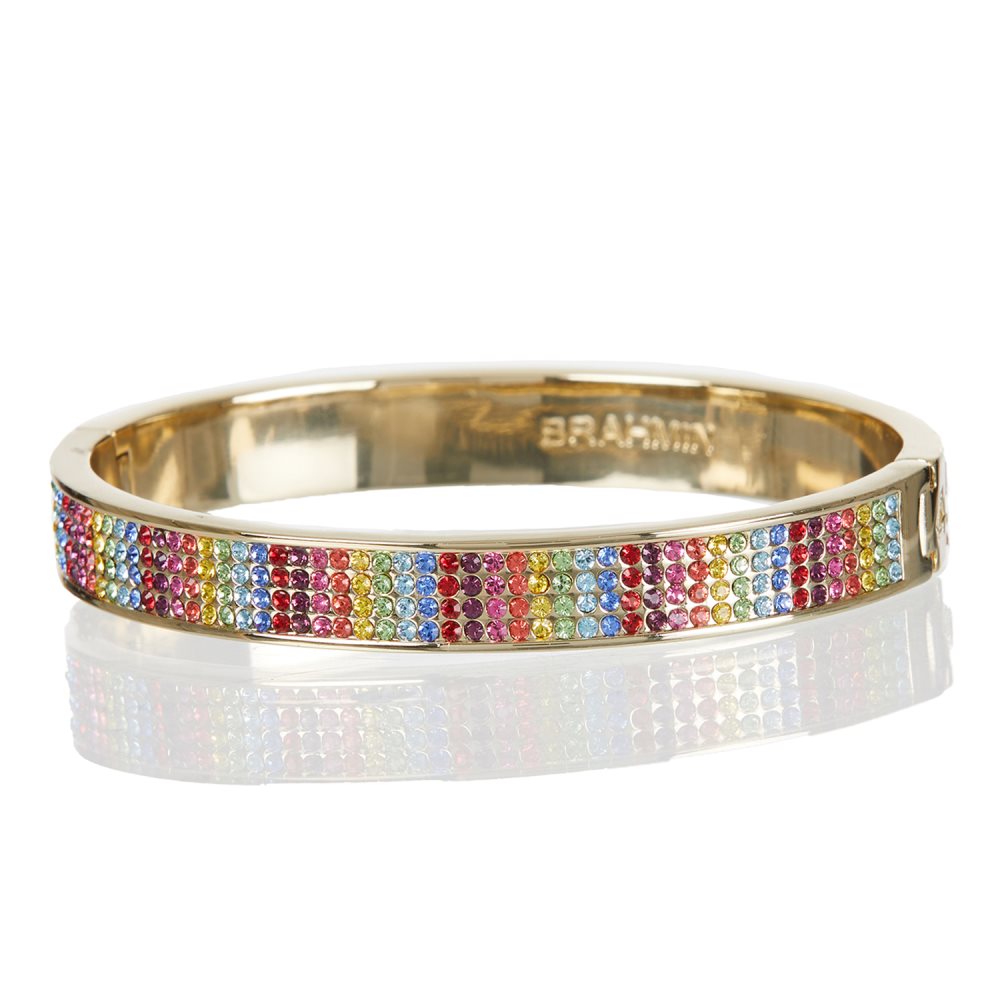 Brahmin | Women's Split Crystal Bangle Multi Fairhaven - Click Image to Close