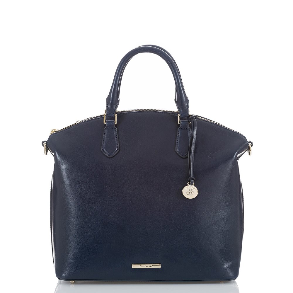 Brahmin | Women's Large Duxbury Satchel Navy Topsail - Click Image to Close