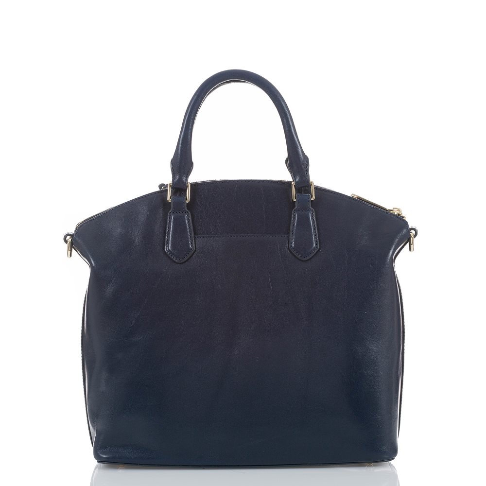 Brahmin | Women's Large Duxbury Satchel Navy Topsail