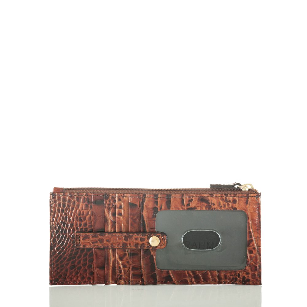 Brahmin | Women's Slim Credit Card Wallet | Pecan Melbourne