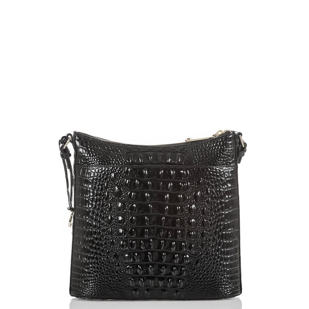 Brahmin | Women's Katie Black Leather Crossbody | Black Melbourne