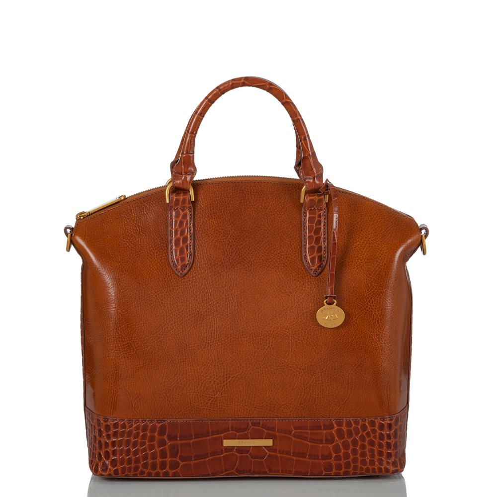 Brahmin | Women's Large Duxbury Satchel Butterscotch Laurence - Click Image to Close