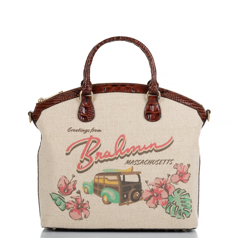 Brahmin | Women's Large Duxbury Satchel Pecan Pipa