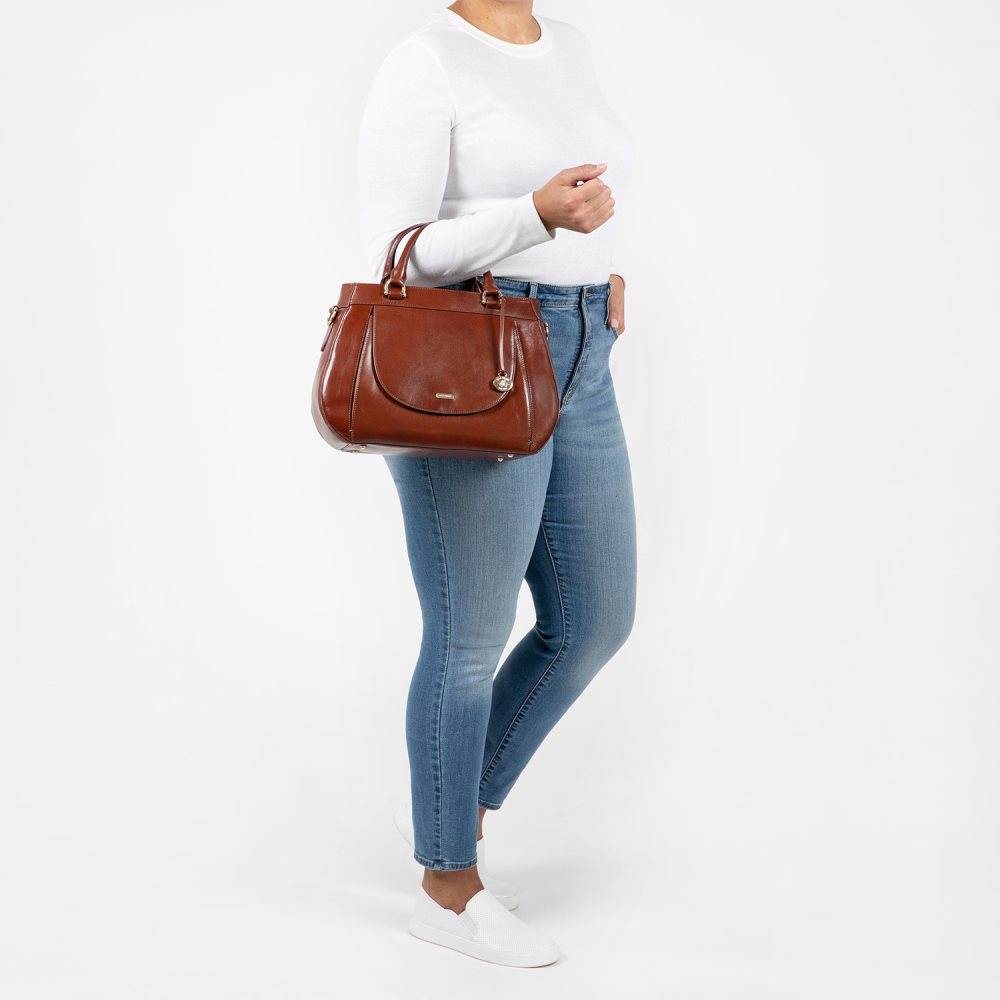 Brahmin | Women's Raelynn Cognac Topsail