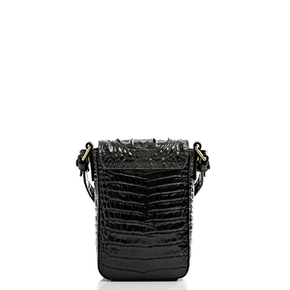 Brahmin | Women's Sasha Lightweight Black Leather Crossbody Bag