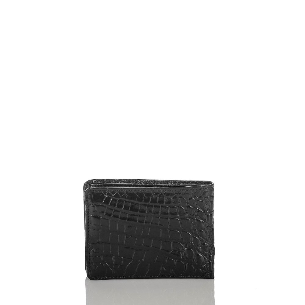 Brahmin | Men's Black Leather Billfold Wallet | Black Melbourne