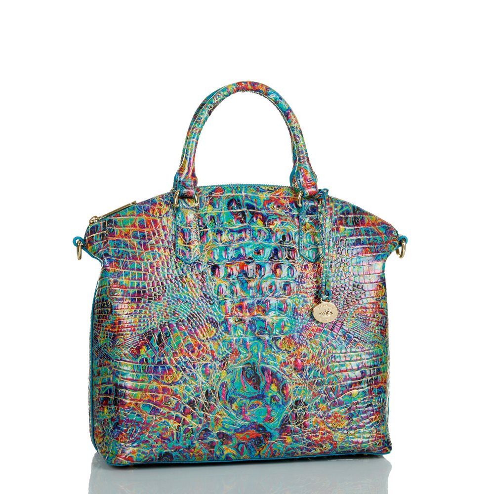 Brahmin | Women's Large Duxbury Satchel Blue Ammolite Melbourne