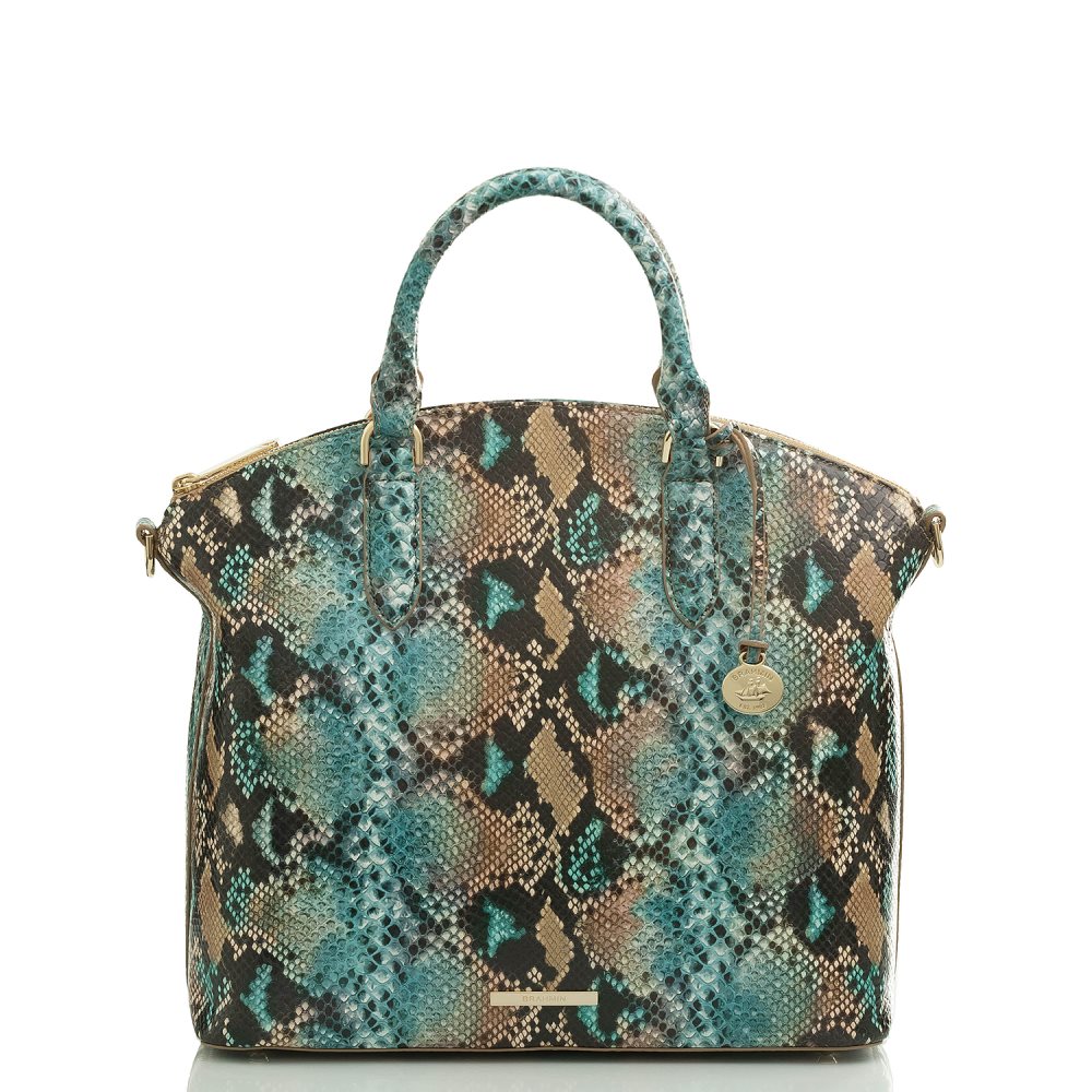 Brahmin | Women's Large Duxbury Satchel Ocean Lilyana - Click Image to Close