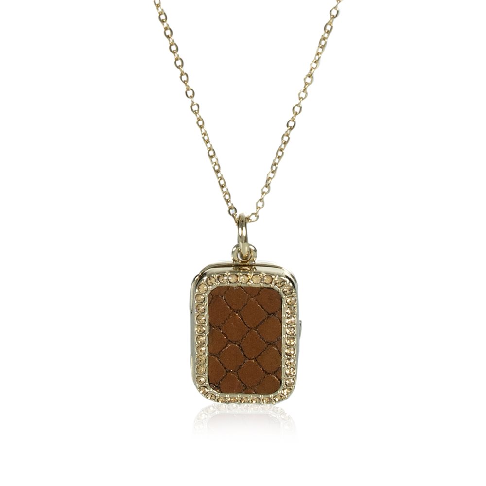 Brahmin | Women's Crystal Locket Necklace Bronze Fairhaven