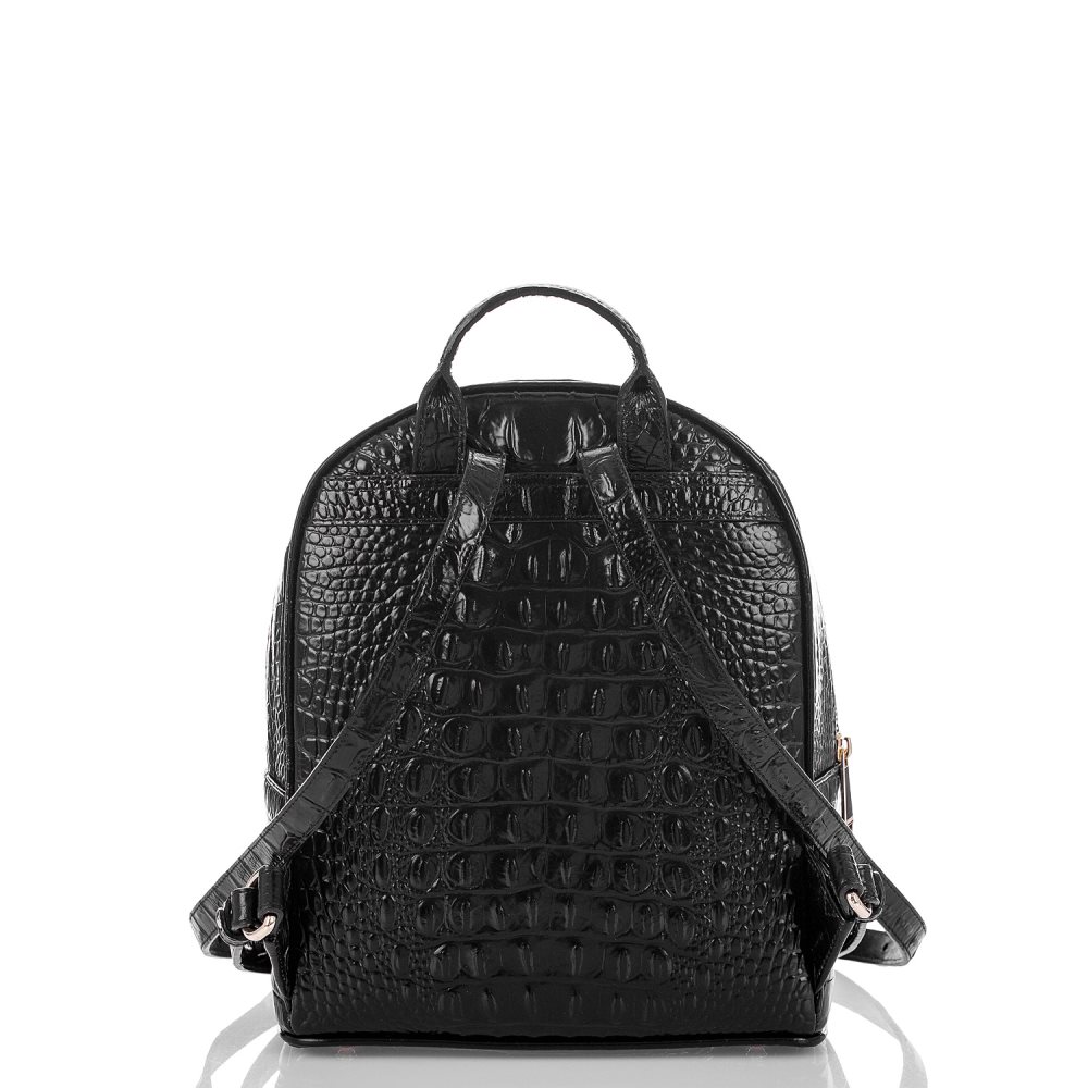 Brahmin | Women's Mini Dartmouth | Mini Black Leather Backpack