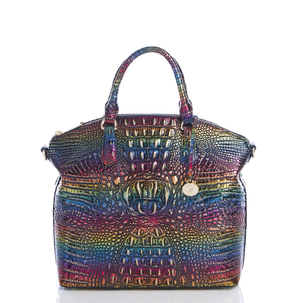 Brahmin | Women's Large Duxbury Satchel Technicolor Melbourne - Click Image to Close