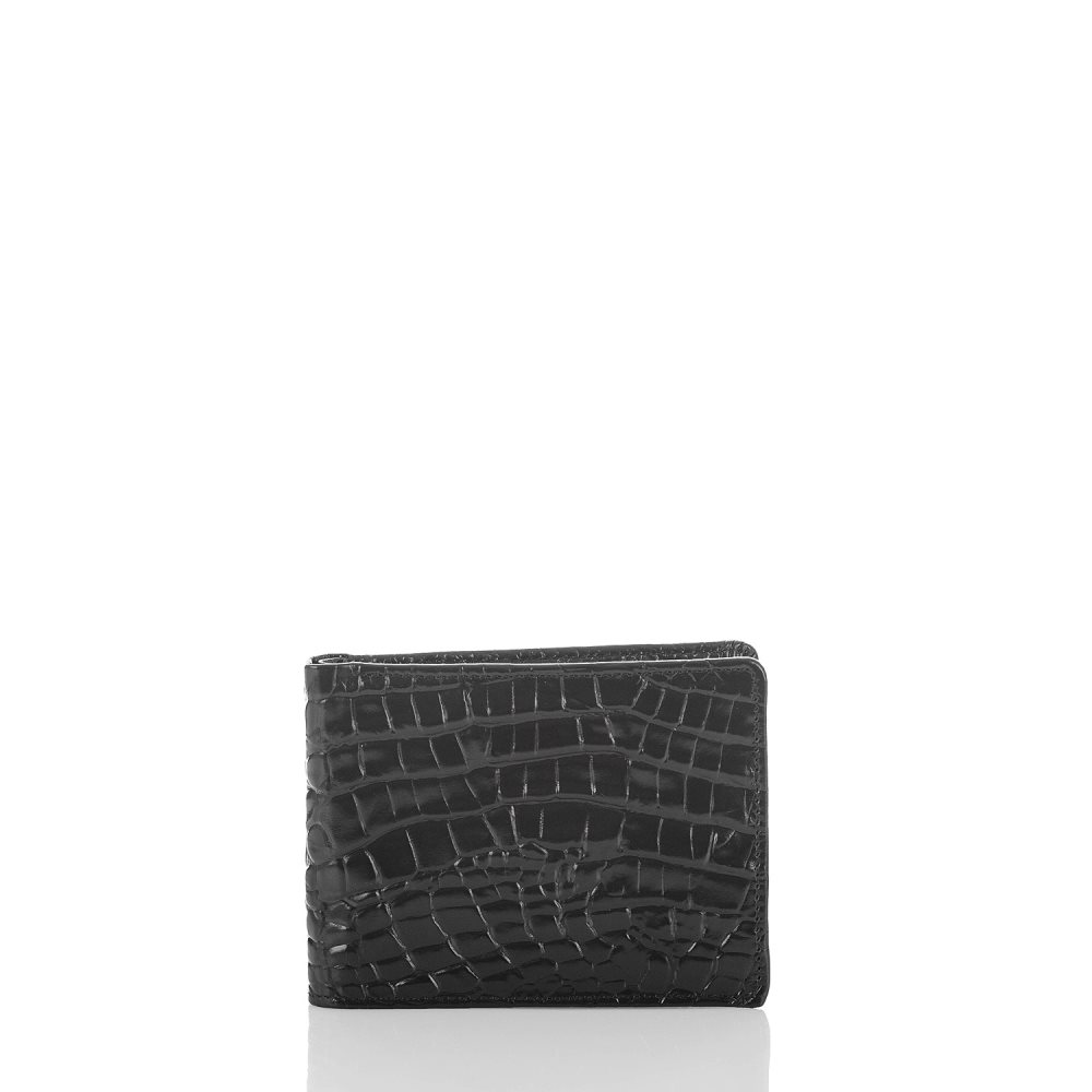 Brahmin | Women's Black Leather Billfold Wallet | Black Melbourne