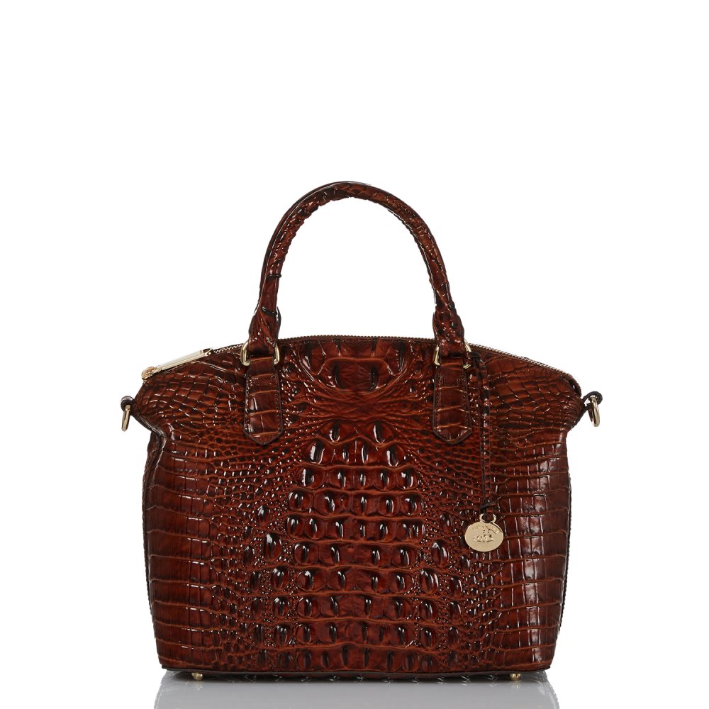 Brahmin | Women's Duxbury Medium Satchel Bag | Pecan Melbourne