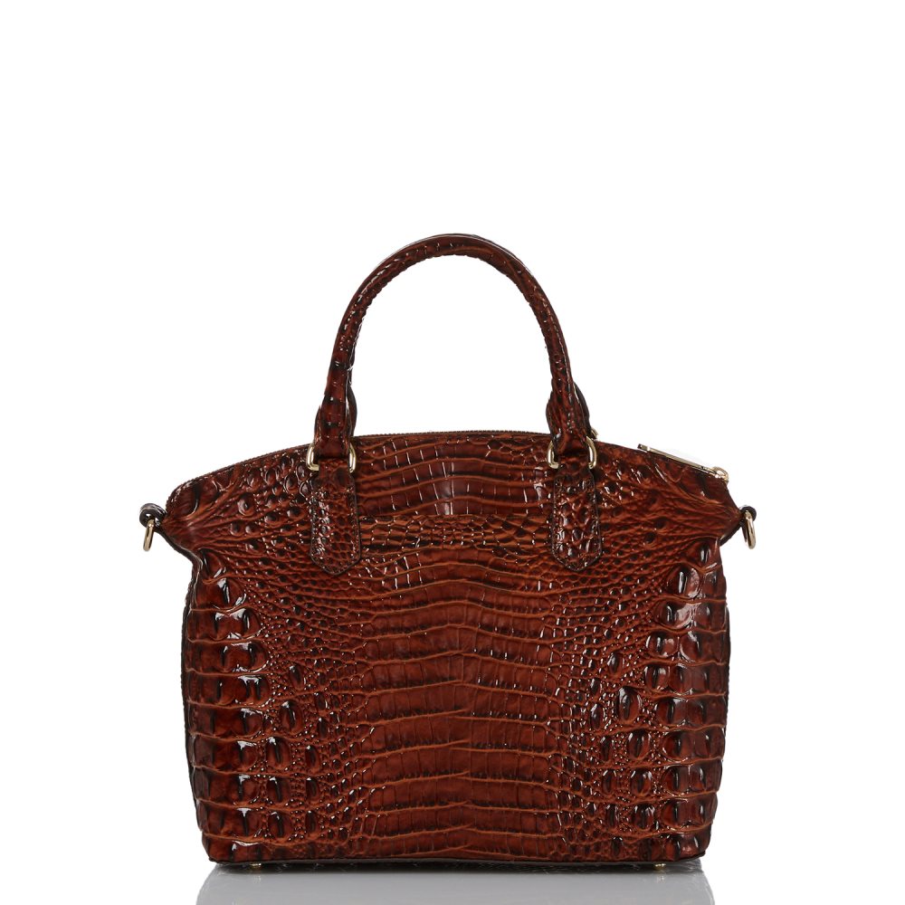 Brahmin | Women's Duxbury Medium Satchel Bag | Pecan Melbourne